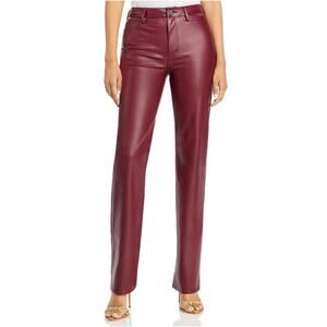 STAUD Burgundy Straight Leg Pants